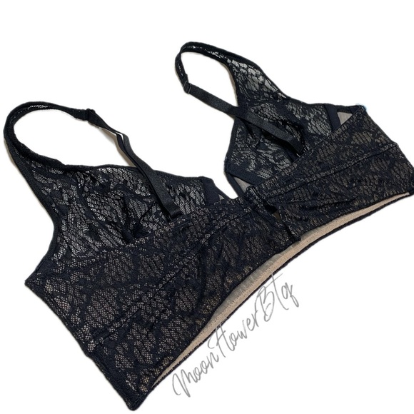 Free People Tameeka Lace Underwire Bra Black - Picture 5 of 10